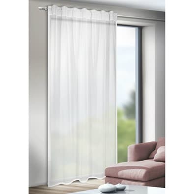 Biela záclona s putkami