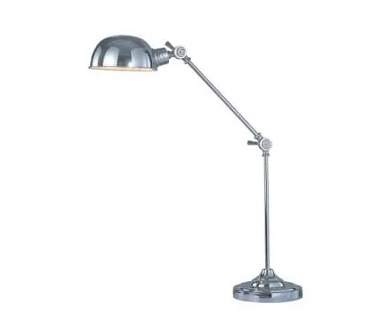 Chrmová stoĺná lampa