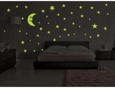 Svietiaca tapeta - mesiac a hviezdy