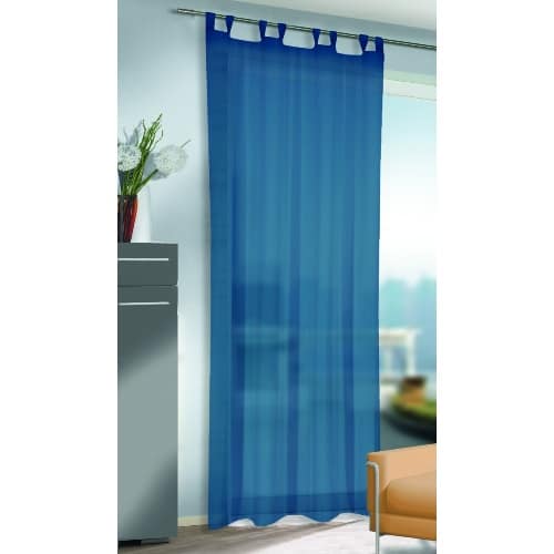 jednofarebný modrý záves