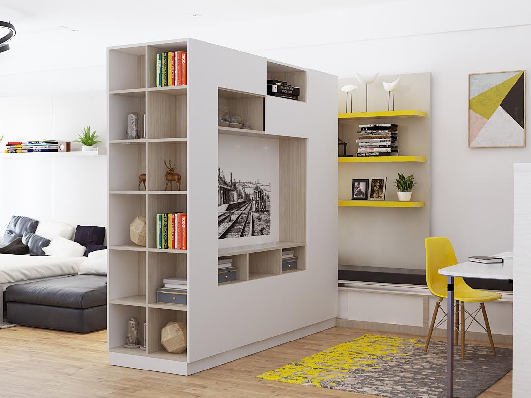 Knižnica na rozdelenie miestnosti