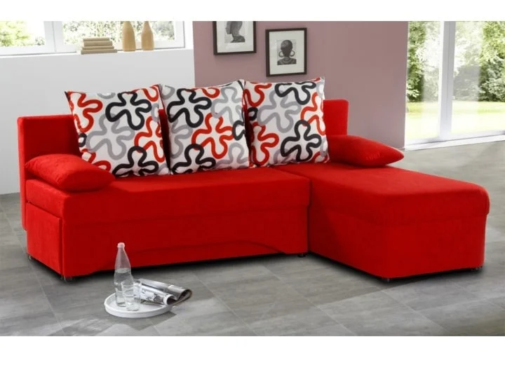 Malá rohová sedačka - červená