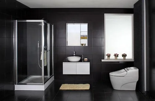 Moderná kúpeľňa - čierna