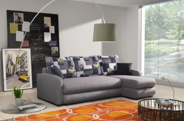 Moderná sivá sedačka