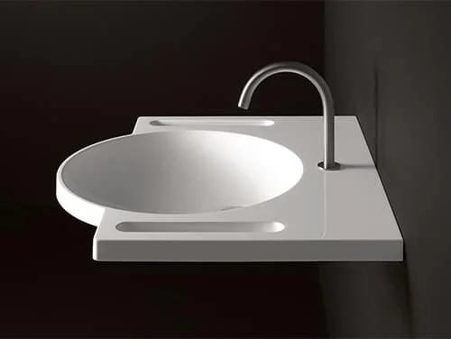 Kruhove umyvadlo - asymetricke