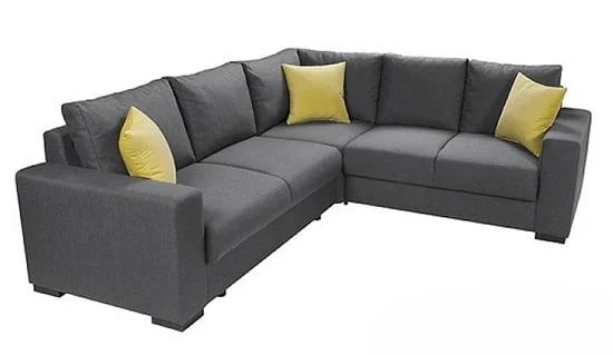 Rohová sedacia súprava - sivá