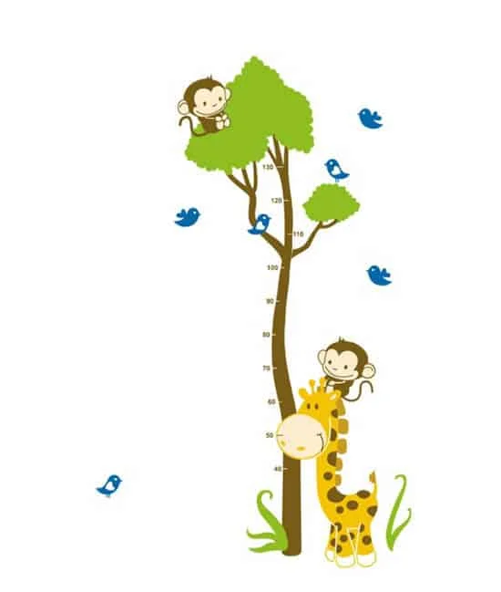 Samolepka na stenu - meter so zvieratkami