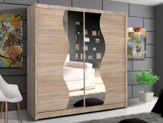 Šatníková skriňa so zrkadlom