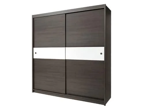 Tmavá šatníková skriňa